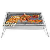 Barbecue Charcoal Grill Stainless Steel Folding Portable BBQ Tool Kits for Outdoor Camping Hiking V1294-YM0901-3111200126811