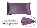 KAAT Amsterdam Boline Aubergine Velvet Oblong Filled Cushion 40cm x 60cm V442-HIN-CUSHION-BOLINE-AUBERGINE-RE