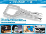 6 Pcs Inch Locking C Clamp Original Lock Regular Tips Plain adjustable Alloy Steel for Woodworking V1259-DP01-A-5757
