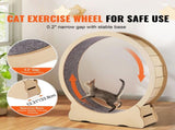 Wooden Cat Exercise Wheel, 1320mm Large Cat Treadmill Wheel for Indoor Cats, Cat Running Wheel with V952-MZMPBJYMSMDBJ1EXWV0