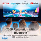 Laser HD Projector with Bluetooth & HDMI V1031-PJ-100HD-542