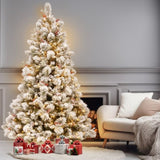 7.5ft 229cm Snowy Bedford Christmas Tree 1012 tips 800 LED Lights 112_NATSB112