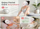 Red Light Mask for Face, 7 Color Red Light Facial Masks, At-Home Facial Care Device, Portable, V1107-110-08357-GLD-230MM