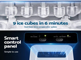 Devanti Ice Maker Machine Portable 12kg Countertop w/Self Cleaning 1.2L White IM-ZB-OL-15A-WH