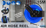 Air Hose Retractable Rewind Reel Automotive Industrial 15m V274-TL-DB320P15