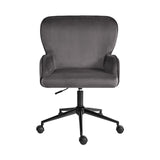 Desk Armchair - Home Office Swivel Chair Adjustable Height Seat PLUME GREY V274-FT-VOC-001BK-GY