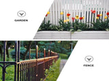 3-Pack Weatherproof Artificial Garden Fence Panels 100x50cm, Decorative Outdoor Privacy Screen for V1369-AZ3-W-12853