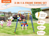Swing Sets for Backyard, 3-in-1 Toddler Swing Set with 4 Sandbags, Foldable Metal Stand, Easy to V952-AXQQTZSL1RW07PILCV0