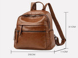 Womens Anti Theft Backpack, Waterproof Soft PU Leather Travel Daypack With Hidden Back Pocket For V1237-ZY-807-099