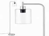 Artiss Floor Lamp Modern Industrial Standing Light with Clear Glass Shade, Silver Metal Tall Lamp FL-SF-JF5470-SL