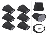 6Pcs Lampshade Lamp Shade Modern Simple Style Home Decoration Black for Small E14 Bulb V1294-YM0715-3119220085611