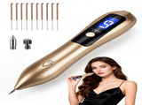 9-Speed Skin Tag Remover Pen - USB Rechargeable Mole Wart Removal Tool, LCD Display & Safety Lock, V1107-110-51887-BRN-19CM