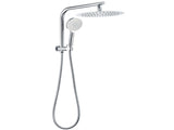 WELS 10" Rain Shower Head Handheld Sliding Rail DIY Twin Set Chrome Round V1233-A703ROHR002M4CKSR110