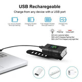 Bike Light, High Lumens Super Bright Bicycle Lite, 4 Modes USB Rechargeable Bike Headlight, V1366-AZ2-W-13140
