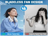 Portable Neck Fan, Hands Free Bladeless Neck Fan Rechargeable 3 Speeds & LCD Display, Battery V1259-DP01-A-3416