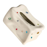 Ceramic Tissue Box Case Holder Decorative Elegant Facial Tissue Napkin Dispenser Box for Dinner Room V1294-YM0706-3117230147011