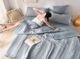 Summer Cooler Comforter, Soft and Airy Lightweight Quilt, Breathable Cotton and Polyester Blend, V1369-AZ3-W-10113