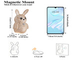 Adorable Cartoon Rabbit LED Motion Sensor Wall Light, Rechargeable Magnetic Cordless Night Lamp for V1341-ZY-GGQR38HB-SILVER-3PCS