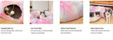 cat bed, fluffy cat bed, cat hide - away bed, multi - cat bed, pet furniture V1102-136-GRE-44379