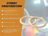 235mm Wooden Gymnastic Rings Olympic Gym Strength Training & Fitness V63-822581