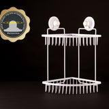 Double Corner Shelf Removable Suction WHITE V274-HA-KL-23743-W