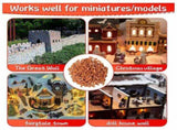 1050 Pieces Mini Bricks for Landscaping Miniature Bricks Brick Wall Small Bricks for Dollhouse V1366-AZ2-W-15777
