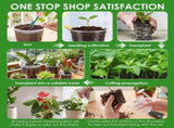 30Pcs Clear Nurserys with Multiple Drainage Holes & Dedicated Tray Transparent Seedling Flower V1366-AZ2-W-15051