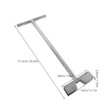 Heavy Duty Steel Valve Wrench Plated Silver for Industrial Applications V1366-AZ2-W-22617