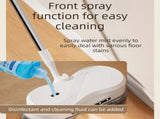 White Cordless Electric Spray Mop with LED Light Adjustable Handle Wireless Self-Propelled Floor V888-ELOSUNG53375