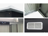 Giantz Garden Shed 2.58x3.14M w/Metal Base Sheds Outdoor Storage Workshop Shelter Sliding Door SHED-GAB-10X8X6-BS-ABC