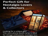 Retro Vintage Tall Phonebooth Lamp, Vintage Telephone Booth Table Lamp with LED Light, Phone Box V1192-AZ-W-25191