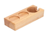 3Slots Wooden Coffee Portafilter Holder Tamper Stand Tamping Base for Home Bar Counter Wood V1294-YM0901-3118210243112