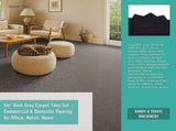 5m Dark Grey Carpet Tiles Set Commercial & Domestic Flooring for Office, Retail, Home V63-952981