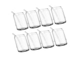 Drinking Glass Cups Set Reusable Straw Can Shaped Transparent Glass Coffee Cups with Lid for Home V1294-YM0901-3118240153511