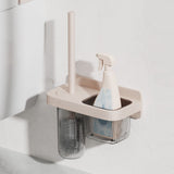Toilet Brush and Holder Set for Bathroom Wall Mounted Toileting Brush with Long Handle Easily V1294-YM0901-3117230474411