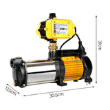 Giantz 2000W Max 4-Stage Garden Water Pump High Pressure Irrigation Booster Pump, Automatic PUMP-ST4-20-OG-YEL