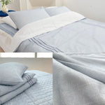 Saesom Flua Snow Comforter Set Double Cool Quilt Bedspread BLUE V274-GM-SOM-COMF-D-BU