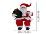 12inch Santa Figurines Doll Christmas Sitting Santa Claus Decoration for Room Fireplace Tabletop V1369-AZ3-W-02614