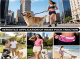 Hands Free Dog Leash With Adjustable Waist Belt, Shock Absorbing Bungee, Reflective Lead, Pockets V1237-ZY-807-297
