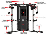 Powertrain Home Gym Station Functional Trainer Power Rack 136kg Weight Stack HYM-JXM-650