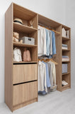 BASEL 2M WALK IN WARDROBE KIT - CLASSIC - NATURAL OAK V164-ECW5S