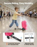 VEVOR Ride-on Luggage 20-inch Kids Scooter Suitcase with Flash Wheels Pink V952-FDDQXXLX20INHPZ8K001V0