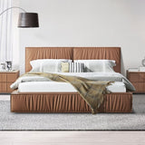 Louis Queen Bed Frame PU leather KD Slat in Wooden Legs V43-BED-LUIS-Q