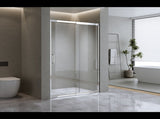 Sliding Glass Shower Door 130-140cm Chrome with Square Handle V63-846931