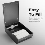 Paper Towel Dispenser Wall Mount - Multifold Trifold Paper Towel Dispensers, Large Capacity V1258-DP02-C-1427