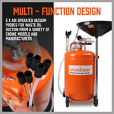 HORUSDY 80L Waste Oil Drainer Pneumatic Fluid Collection Workshop with Extractor V465-95228