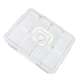 Divided Serving with Lid and Handle Plastic Sealed 8 Compartment Clear Snack Fruit Container V1294-YM0901-3118240020911
