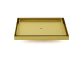 Brushed Gold Large 200mm Tile Insert Floor Drain Shower Grate 50mm Waste Outet V1233-SQTI01200D50BG