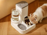 2 in 1 Automatic Cat Feeder and Waterer Ceramic Pet Bowl for Cats and Small Dogs V1263-JX-6223