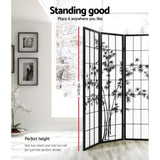 Artiss 8 Panel Room Divider Screen 348x179cm Bamboo Black White RD-5019-8P-BK